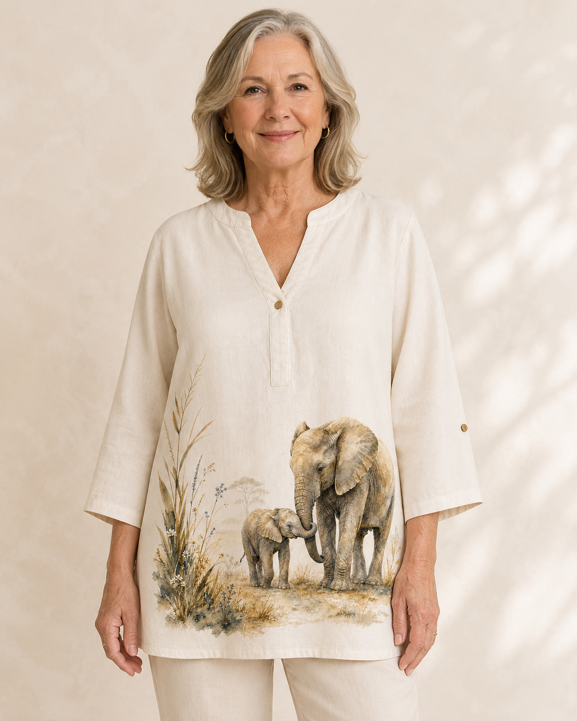 Women's Elephant Summer Blouse