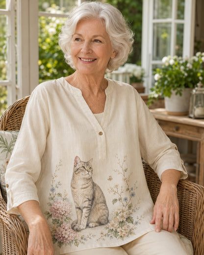 Women's Cat Summer Blouse