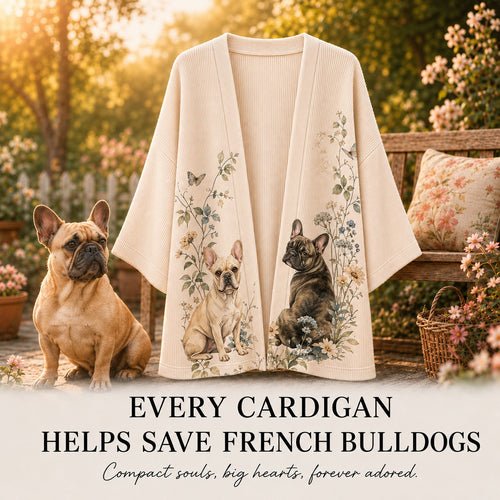 Women's French Bulldog Cardigan