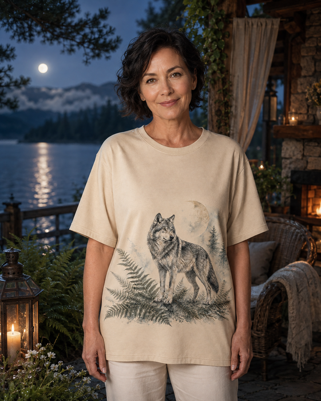 Women's Wolf Tee lifestyle image 1